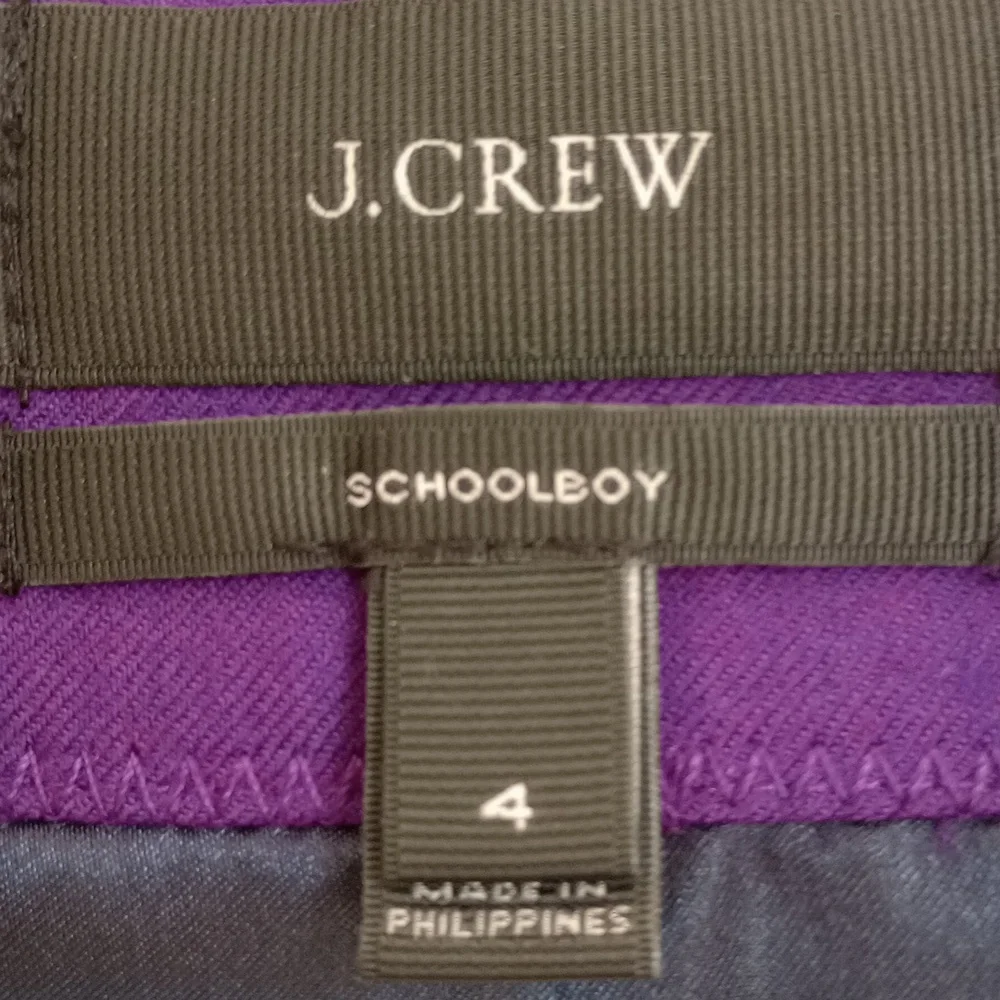 JCREW Royal Purple New Schoolboy Wool Blazer with Brass Buttons 4 Longer Length - Picture 5 of 13